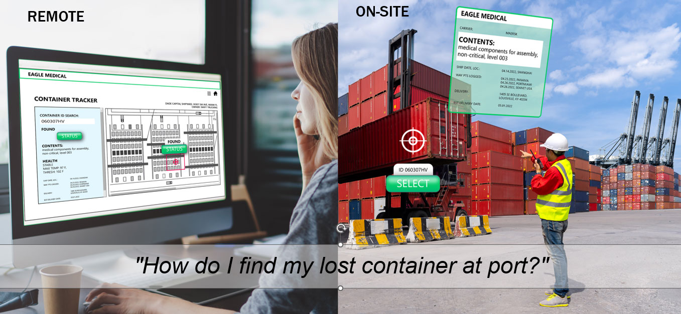 How do I find my lost container in port